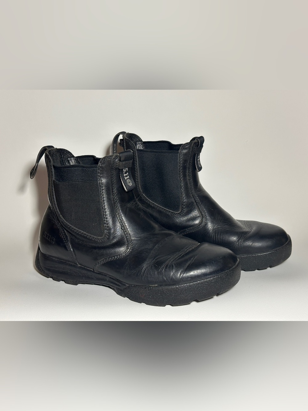 5.11 Men's Black Chelsea Work Boots - Slip-On Comfort